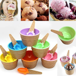 Ice Cream Bowl With Spoon Pack of 6 - All-In-One Store