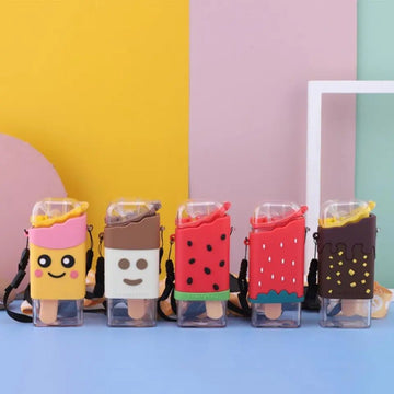 Ice Cream Water Bottle With Straw - All-In-One Store