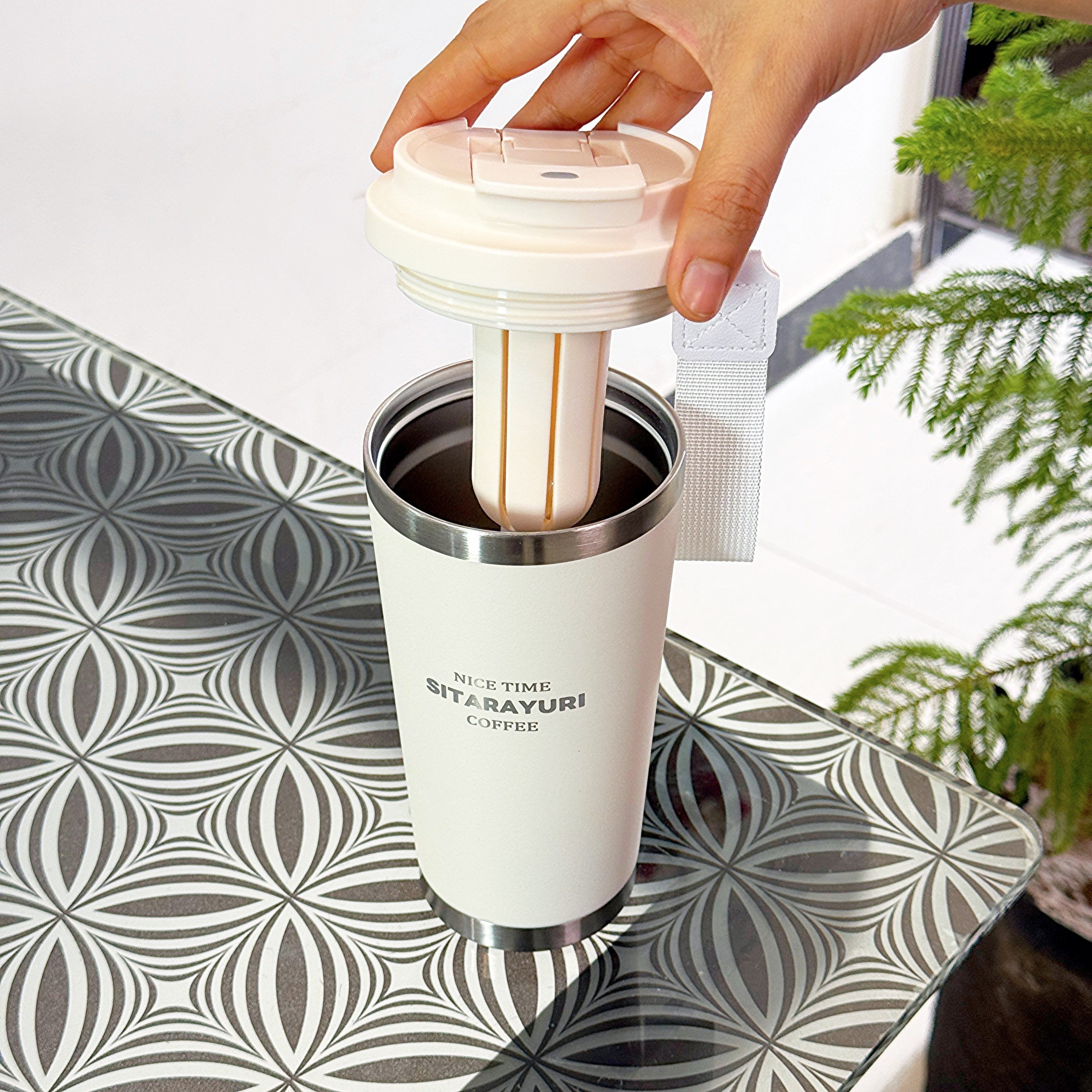 SITARAYURI 560ml Insulated Coffee Mug – Built-in Filter & Smart Lid (ZF-028)