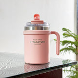 SITARAYURI Spill-Proof Dual-Lid Insulated Stainless Steel Mug (500ml) (ZF-032)