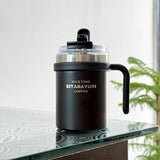 SITARAYURI Spill-Proof Dual-Lid Insulated Stainless Steel Mug (500ml) (ZF-032)