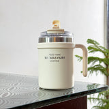 SITARAYURI Spill-Proof Dual-Lid Insulated Stainless Steel Mug (500ml) (ZF-032)