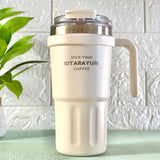 SITARAYURI Dual-Lid Double Wall Insulated Stainless Steel Tumbler (600ml) (ZF-037)
