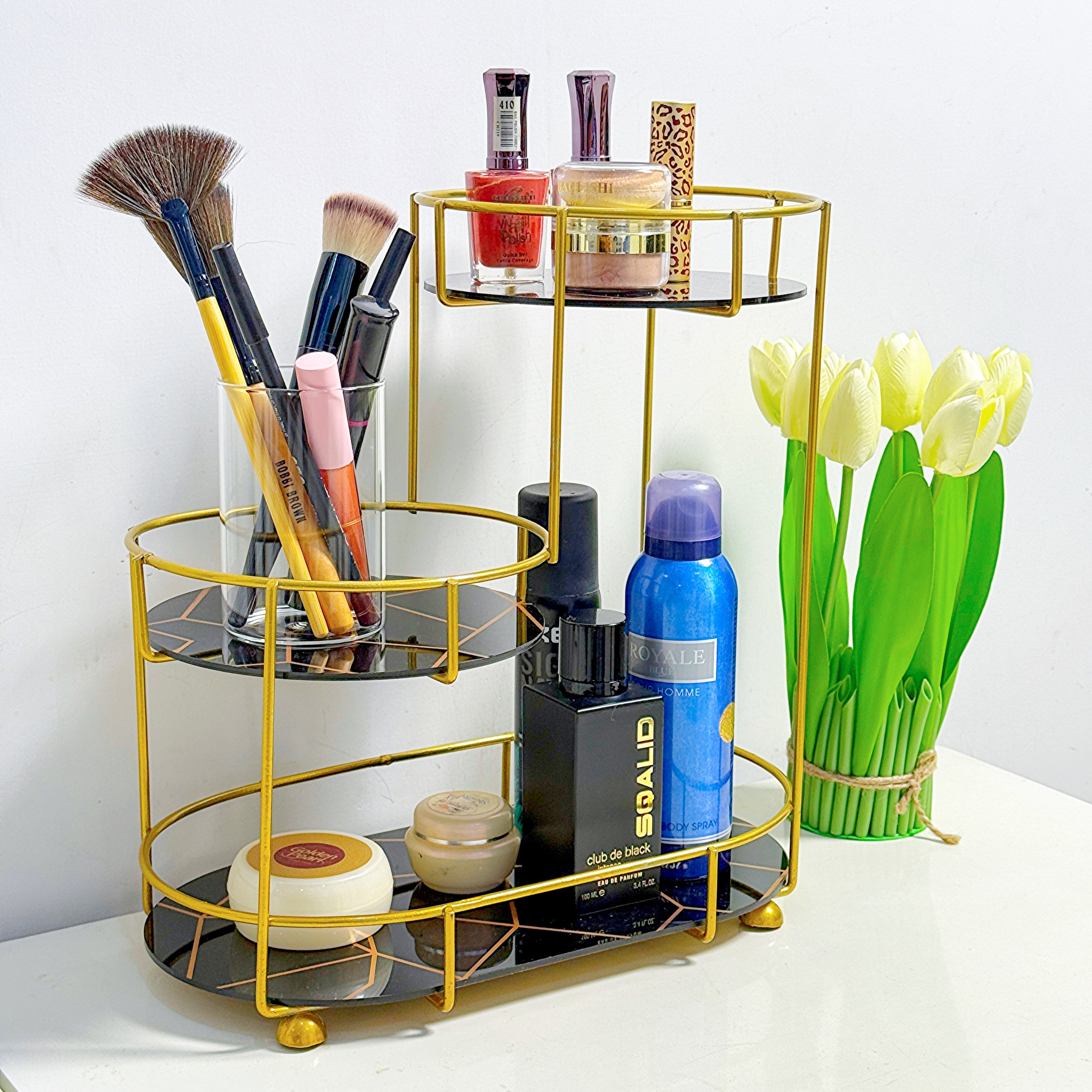 3-Tier Golden Vanity Stand by Matrix