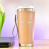 SITARAYURI Anti-Spill Double-Wall Insulated Stainless Steel Mug with Strap (580ml) (ZF-024)