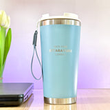 SITARAYURI Anti-Spill Double-Wall Insulated Stainless Steel Mug with Strap (580ml) (ZF-024)