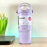 DODGE - Double Wall Vacuum Stainless Steel Tumbler with Dual-Sipping & Handle (770ml) (DB-23682-S)