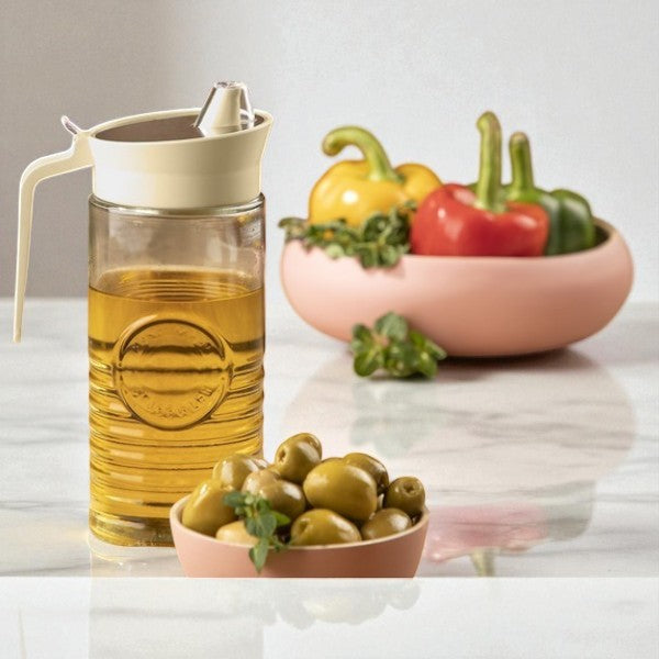 Rustic Design Glass Oil Bottle by Limon