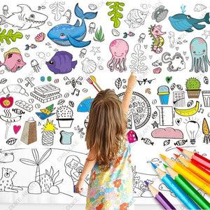 Kid's Creative Coloring Paper Roll - All-In-One Store