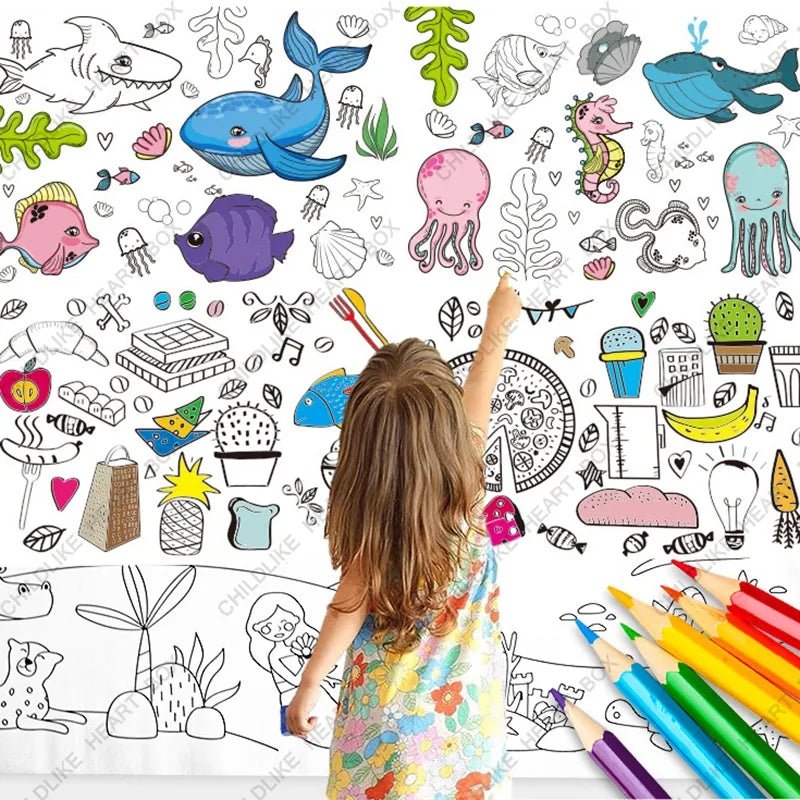 Kid's Creative Coloring Paper Roll - All-In-One Store