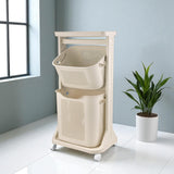 2-Tier Moveable Laundary Basket with Top Storage (2141) by Limon