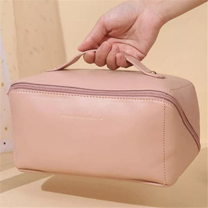 Large capacity leather Travel Cosmetic Bag - All-In-One Store