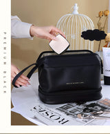 Large Double Layer Cosmetic Bag - All-In-One Store