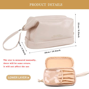 Large Double Layer Cosmetic Bag - All-In-One Store