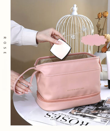 Large Double Layer Cosmetic Bag - All-In-One Store