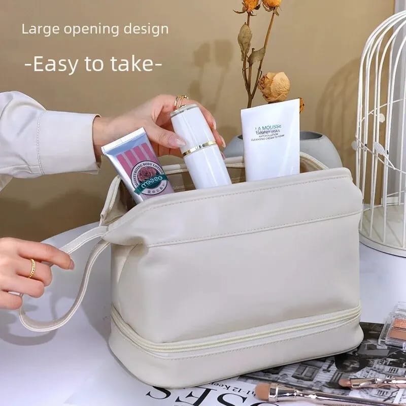 Large Double Layer Cosmetic Bag - All-In-One Store