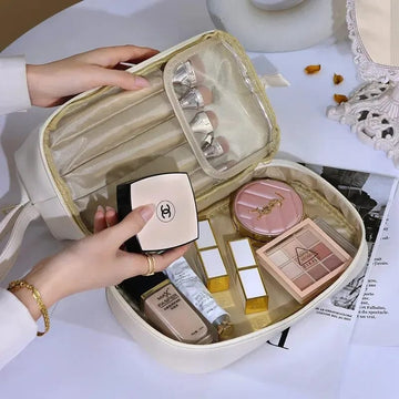 Large Double Layer Cosmetic Bag - All-In-One Store