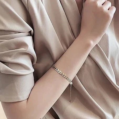 Leaves/Pearl Chain Bracelet Adjustable - All-In-One Store