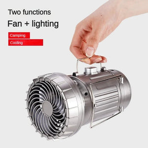 LED Solar Power Fan With Camping Light - All-In-One Store