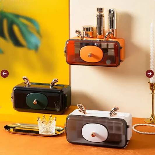 The Lipstick Organizing Solution with Magnetic Mirror - For Wall & Tabletop