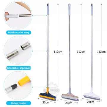 Long Handle Floor Scrub Brush with wiper - All-In-One Store
