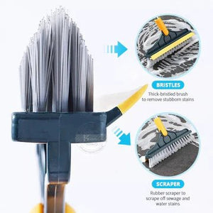 Long Handle Floor Scrub Brush with wiper - All-In-One Store