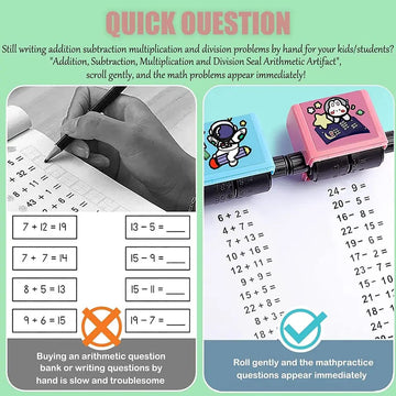 Math Roller Stamp With Ink Refill...... - All-In-One Store