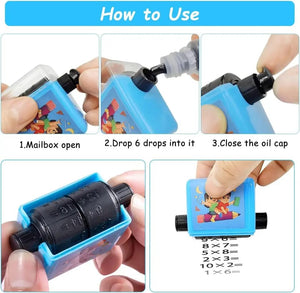 Math Roller Stamp With Ink Refill...... - All-In-One Store