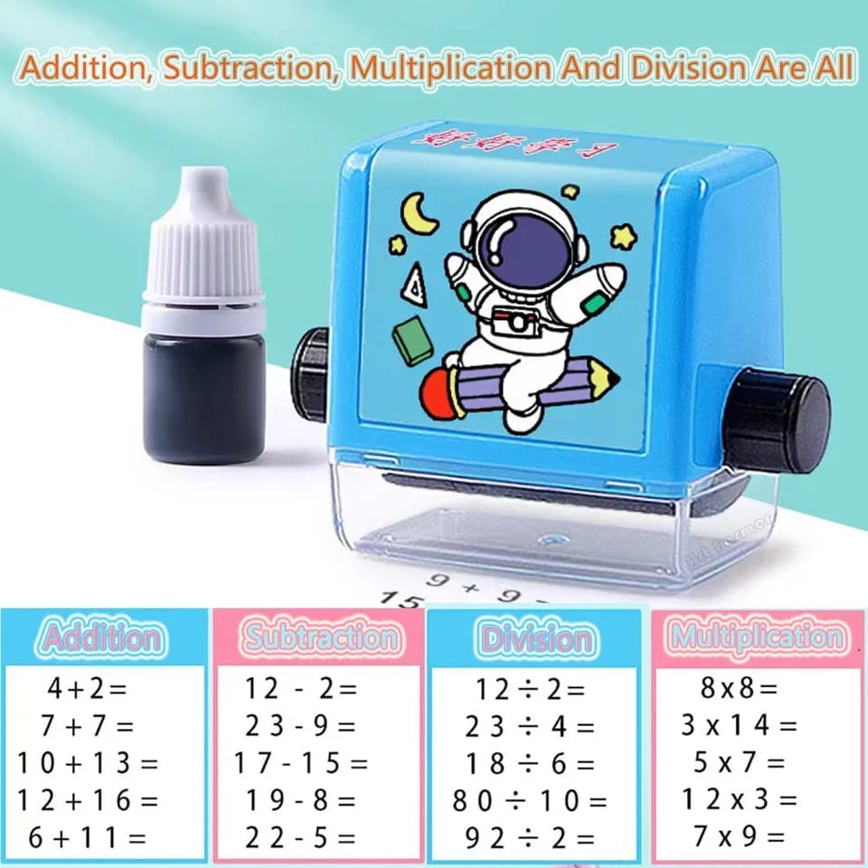 Math Roller Stamp With Ink Refill...... - All-In-One Store