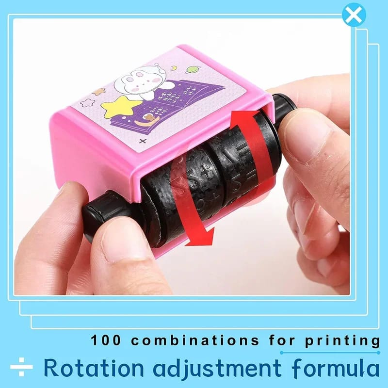 Math Roller Stamp With Ink Refill...... - All-In-One Store