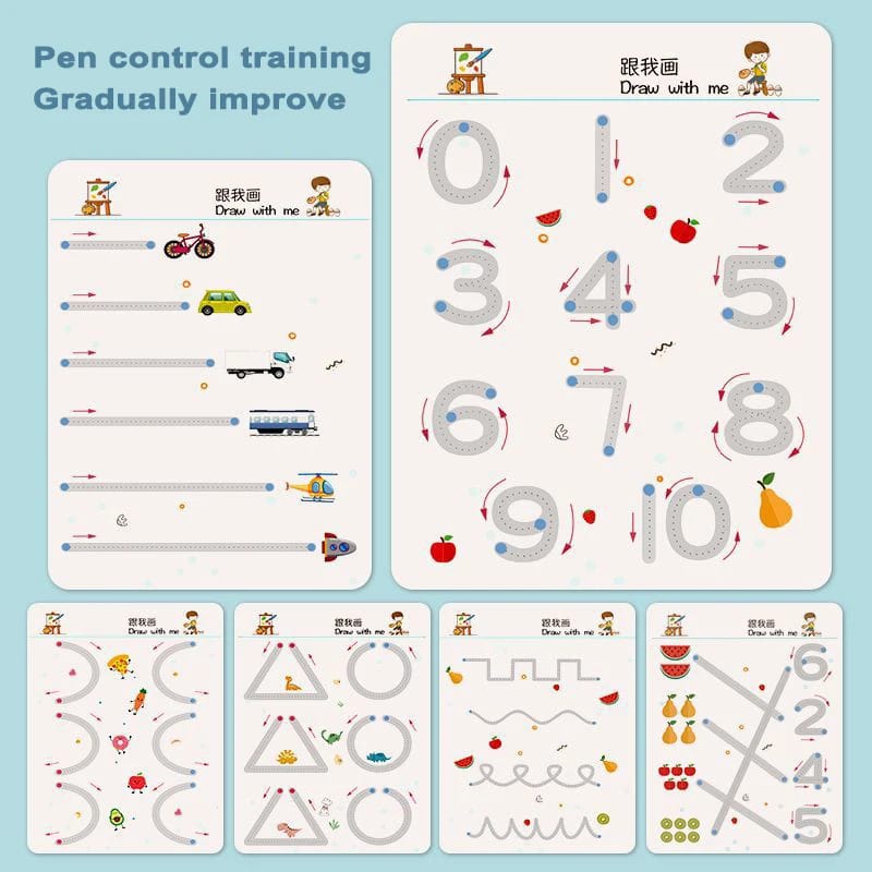 Mini Erasable Tracing Book 36 pages - All-In-One Store