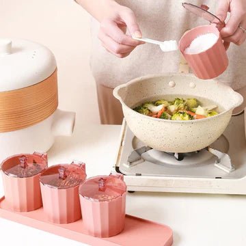 Multi Grid Kitchen Seasoning Set With Spoons - All-In-One Store