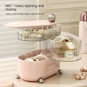 Multi layer Rotating Desktop Cosmetic Organizer - All-In-One Store