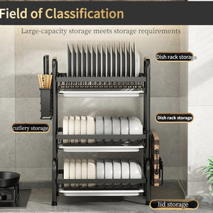 Multi Tired Dish Organizer - All-In-One Store
