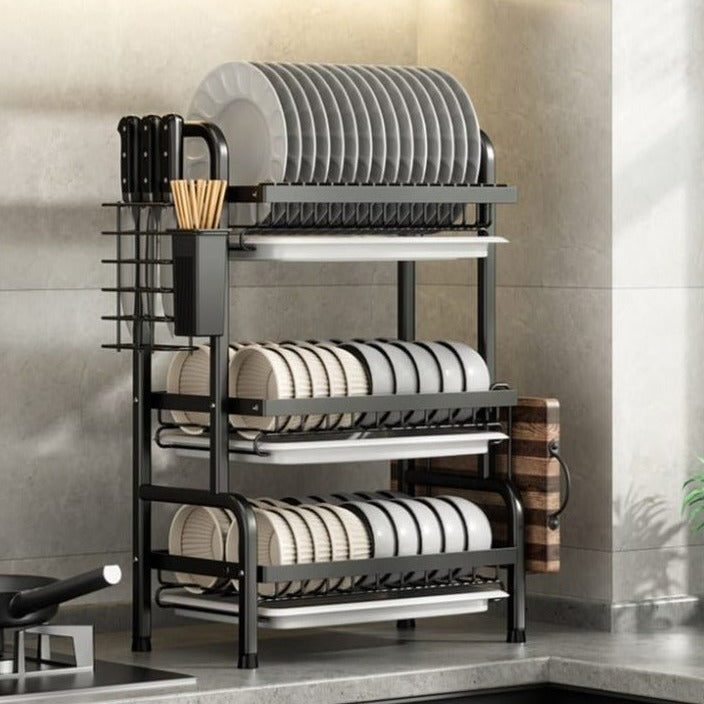 Multi Tired Dish Organizer - All-In-One Store