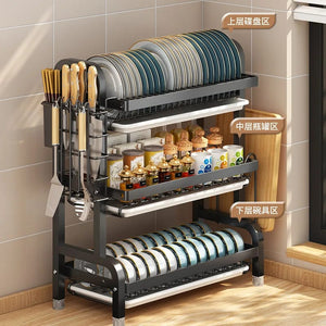 Multi Tired Dish Organizer - All-In-One Store