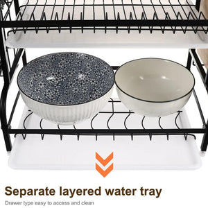Multi Tired Dish Organizer - All-In-One Store