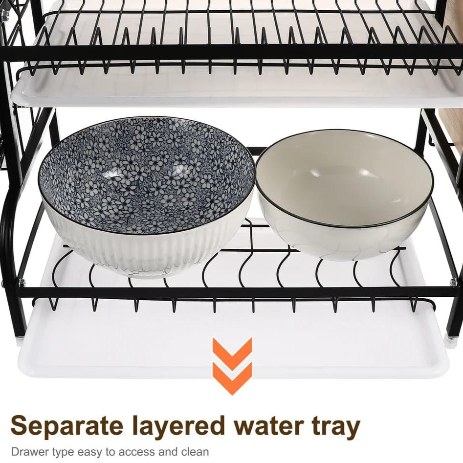 Multi Tired Dish Organizer - All-In-One Store