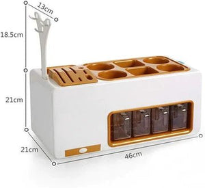 Multifunction Seasoning Rack & Knife Holder - All-In-One Store