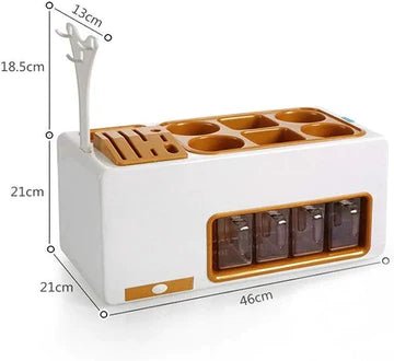 Multifunction Seasoning Rack & Knife Holder - All-In-One Store