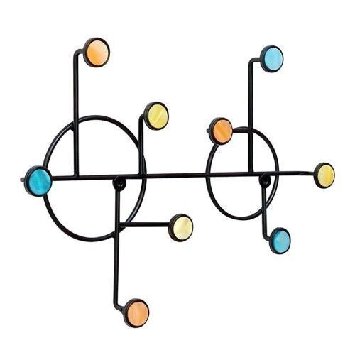 Nordic Style Wall Shelf With Hooks - Circle - All-In-One Store