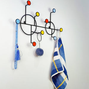 Nordic Style Wall Shelf With Hooks - Circle - All-In-One Store