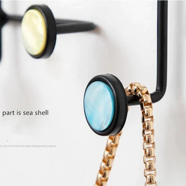 Nordic Style Wall Shelf With Hooks - Rectangle - All-In-One Store