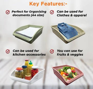 Organizer Basket- Flat 1 piece - All-In-One Store