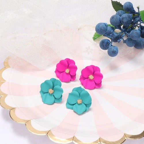 Painted Flower Earrings - All-In-One Store