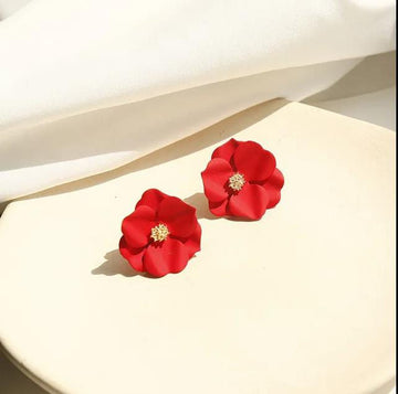 Painted Flower Earrings - All-In-One Store