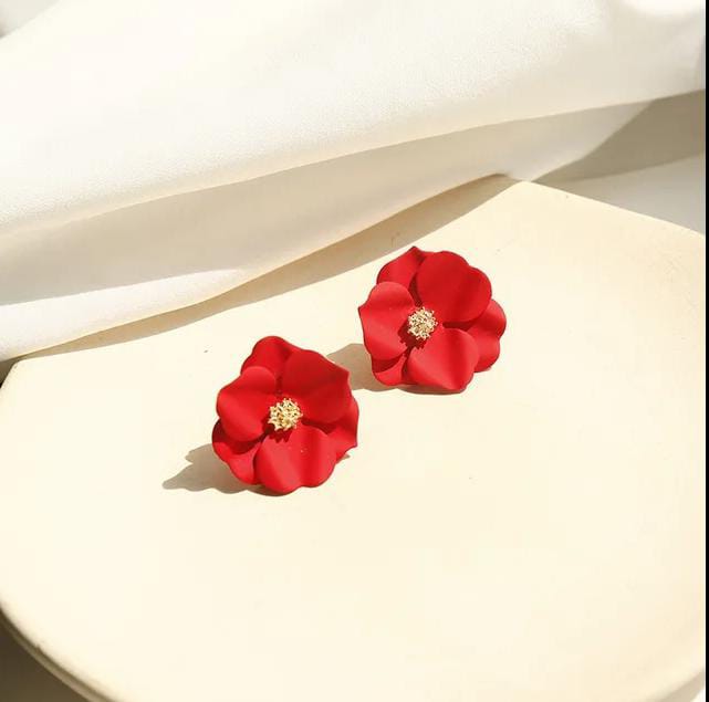 Painted Flower Earrings - All-In-One Store