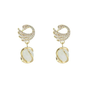 Peacock Pearl Drop Earrings - All-In-One Store