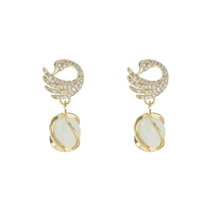 Peacock Pearl Drop Earrings - All-In-One Store