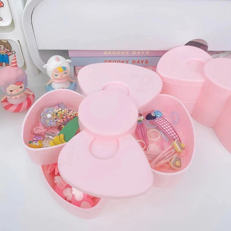 Pink Bow- Storage Box - All-In-One Store